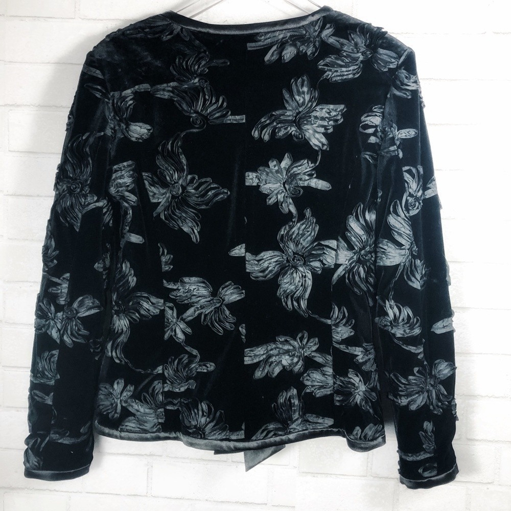 Vintage Jackie Jon New York Black Velvet Ribbon Jacket‎ Womens Size 8 - Picture 5 of 5